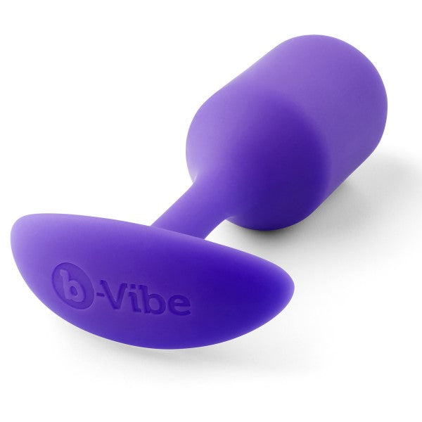 B-Vibe Snug Plug 2 Anal Plug-purple-side view