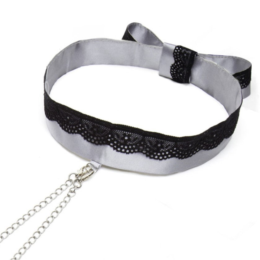 Fifty Shades of Grey Play Nice Satin & Lace Collar & Nipple Clamps