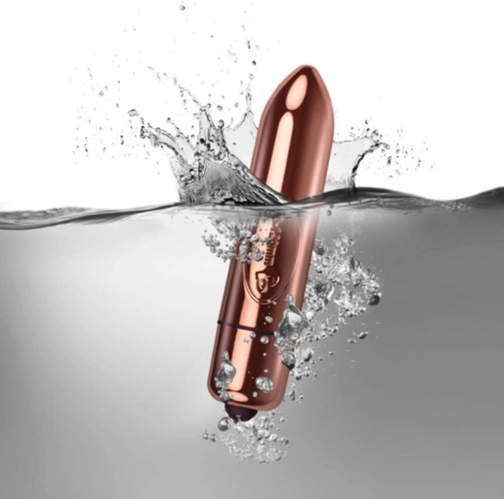 Rocks Off Rose Gold Mini Bullet Vibrator waterproof