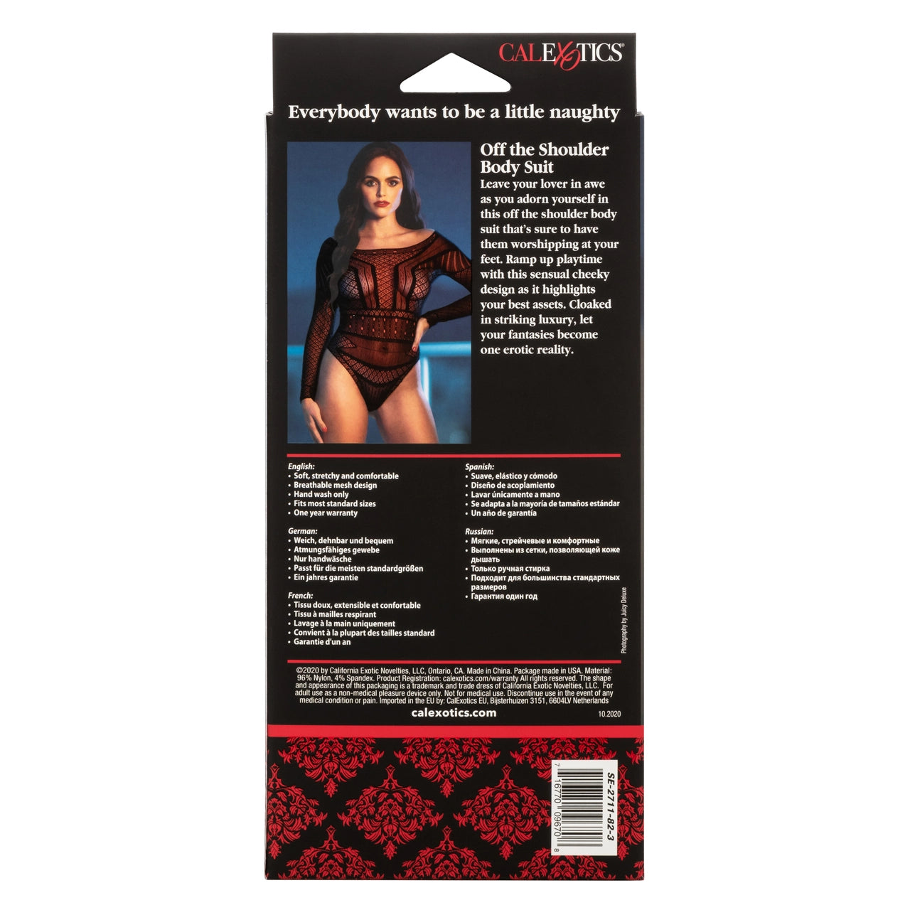 CalExotics Scandal Off-the-Shoulder Lace Body Suit