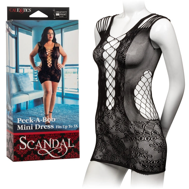 CalExotics Scandal Peek-a-Boo Lace Mini Dress