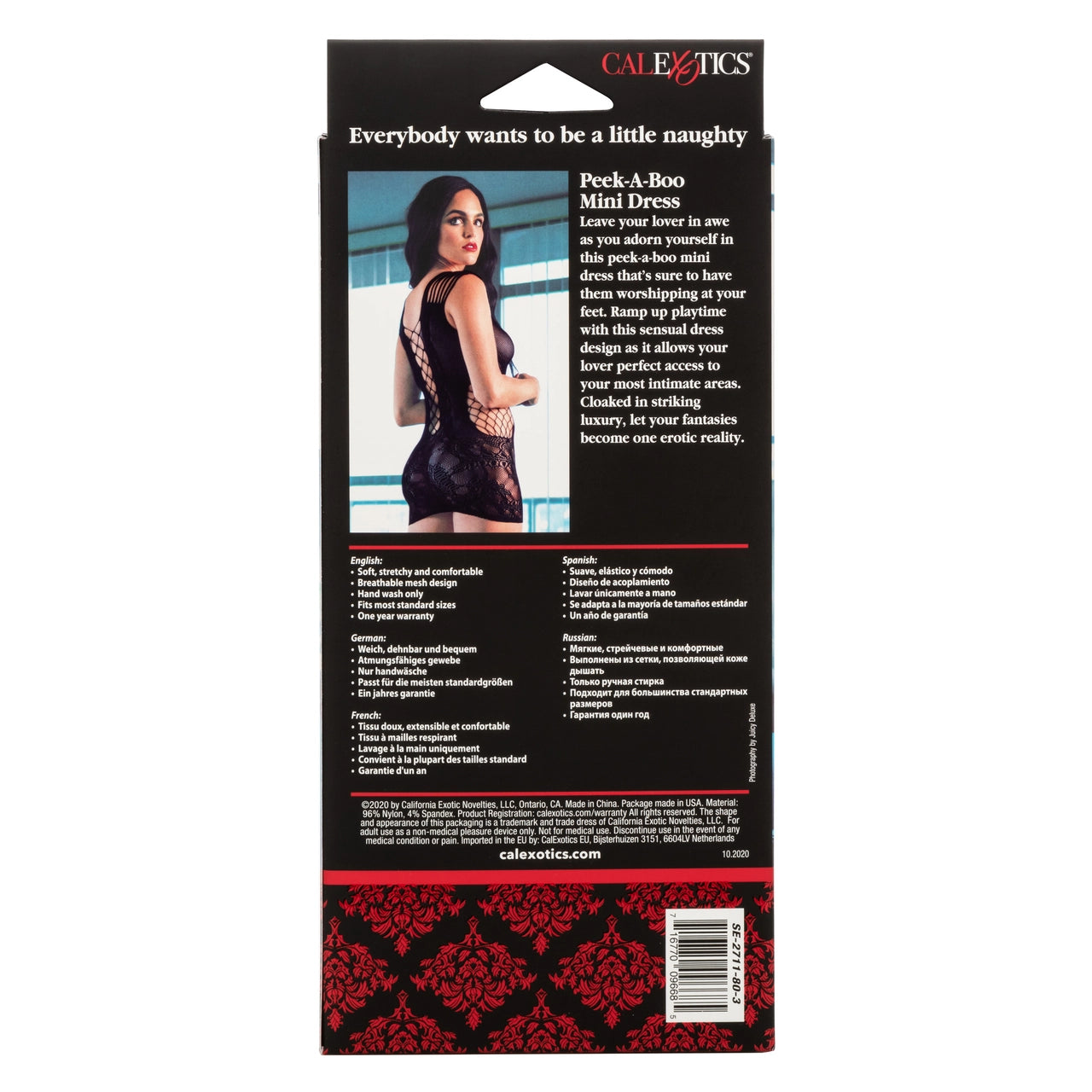 CalExotics Scandal Peek-a-Boo Lace Mini Dress