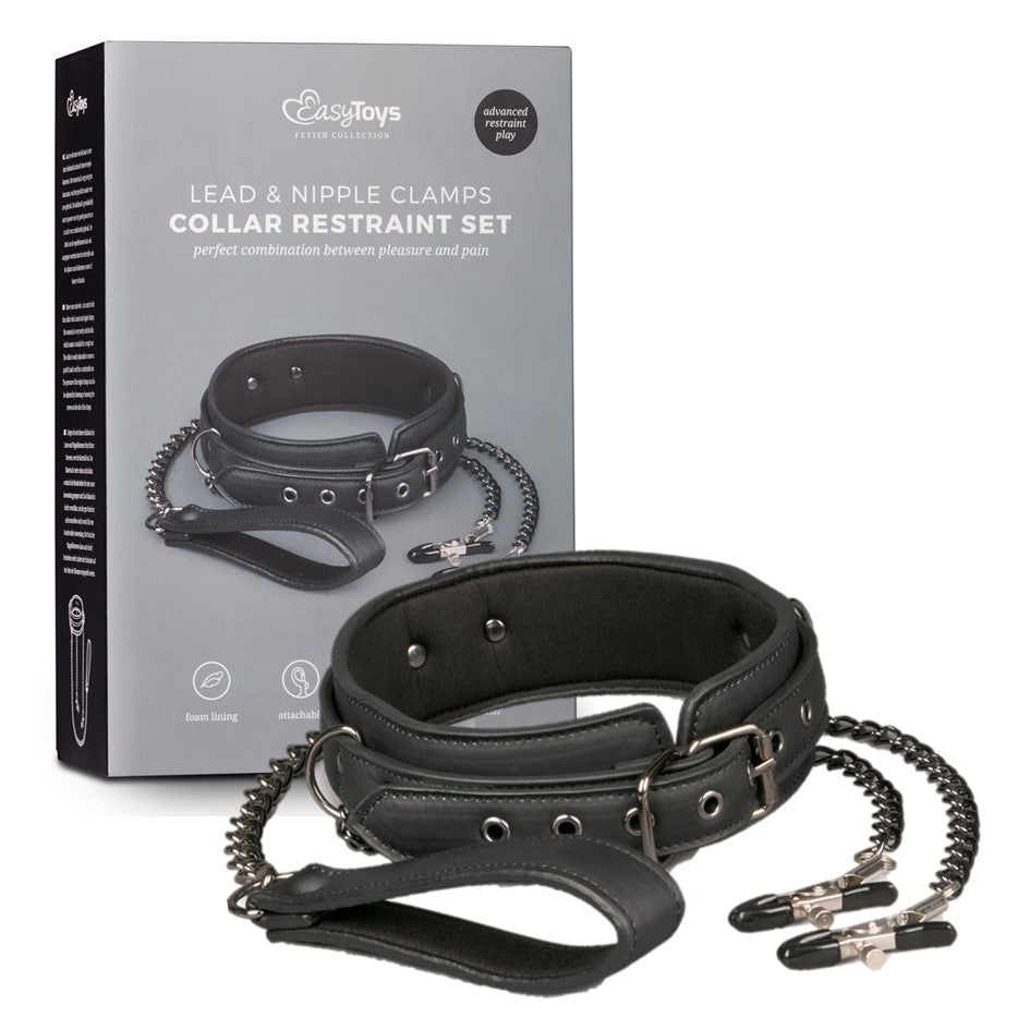 Easy Toys Fetish Collection Collar with Nipple Chains