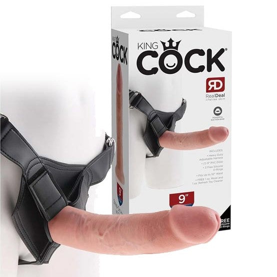 King Cock Strap On Harness with 9" Dildo
