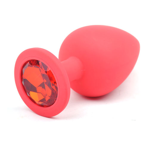 Daytona Red Silicone Red Diamond Anal Plug