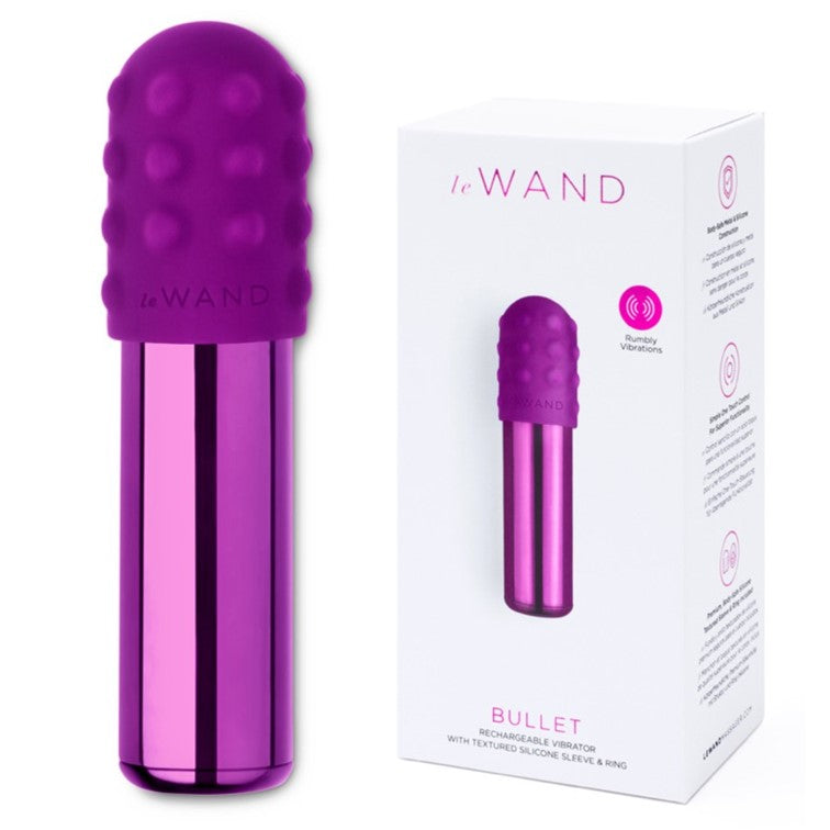 Le Wand Chrome Bullet Massager box - Cherry