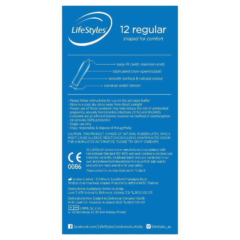 LifeStyles Regular Condoms 12pc