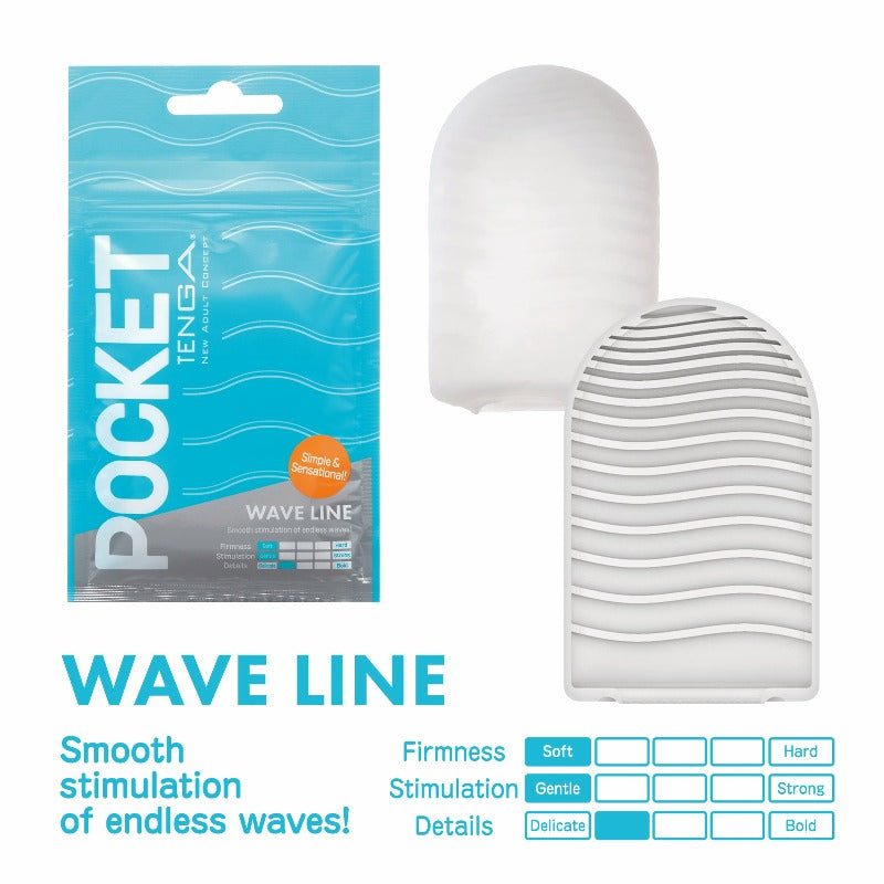 Tenga Pocket Masturbation Sleeve: Wave Line