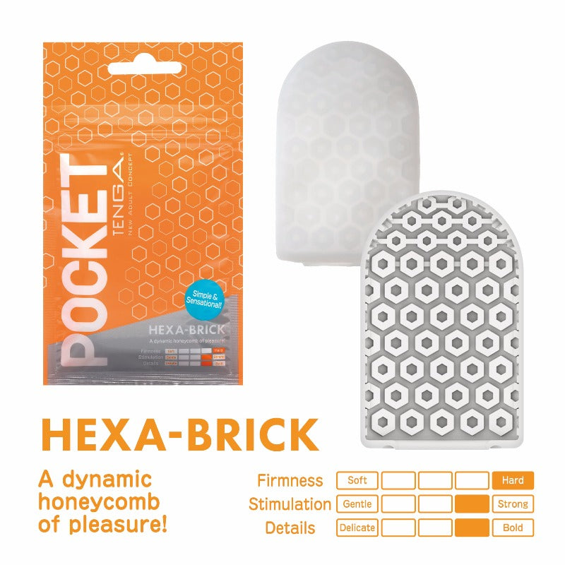 Tenga Pocket Masturbation Sleeve: Hexa-Brick