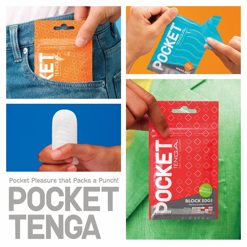 Tenga Pocket Masturbation Sleeve: Wave Line