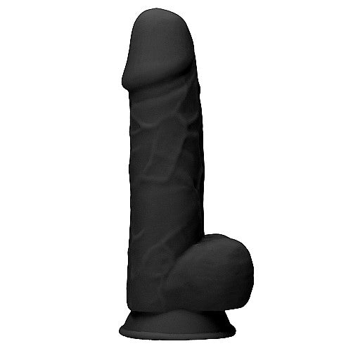 Real Rock Silicone Dual Density Dildo with Balls 8.5"