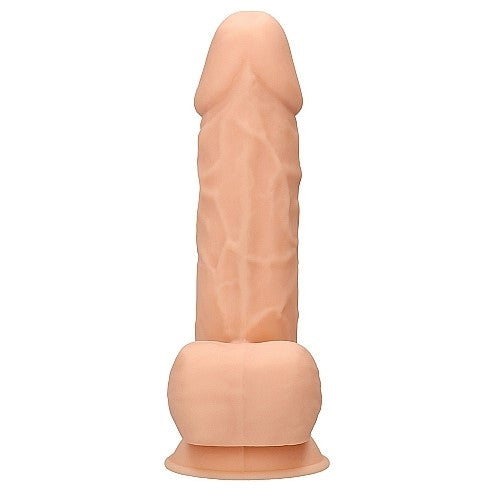 Real Rock Silicone Dual Density Dildo with Balls 8.5"