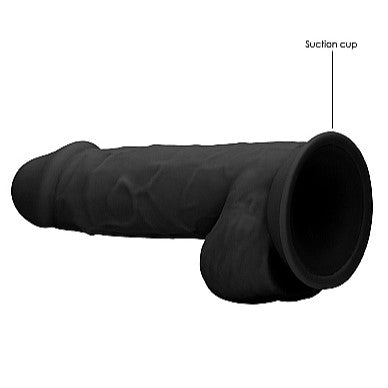 Real Rock Silicone Dual Density Dildo with Balls 8.5"