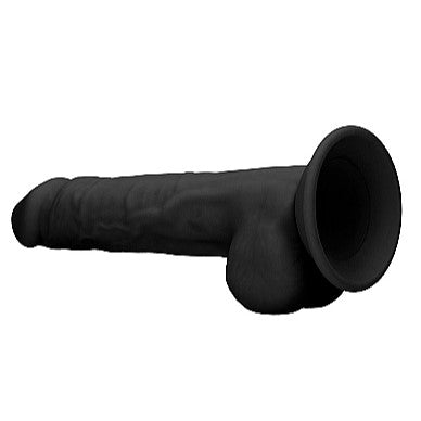 Real Rock Silicone Dual Density Dildo with Balls 9.5"