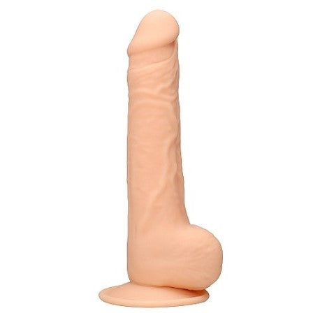 Real Rock Silicone Dual Density Dildo with Balls 9.5"