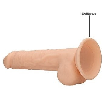 Real Rock Silicone Dual Density Dildo with Balls 9.5"