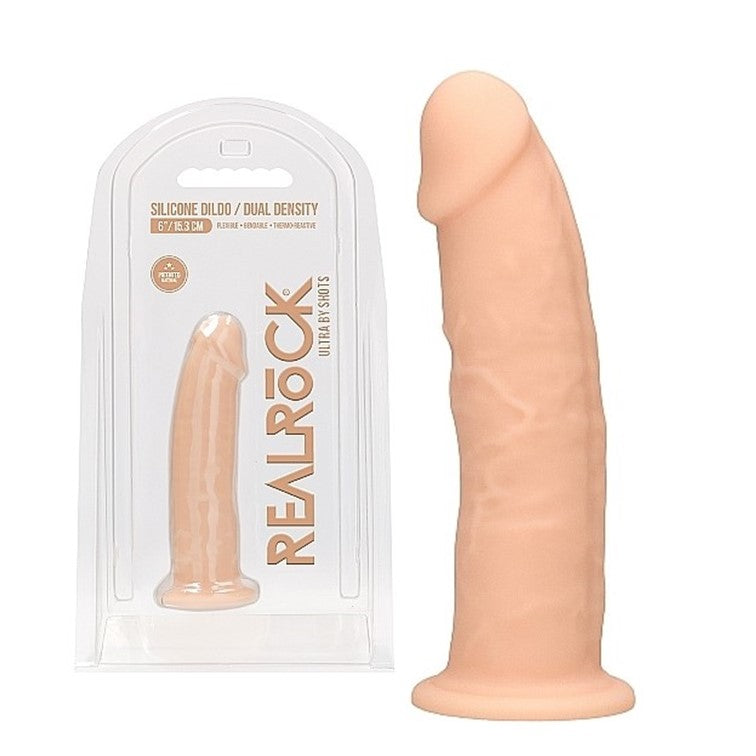 Real Rock Silicone Dual Density Dildo 6"