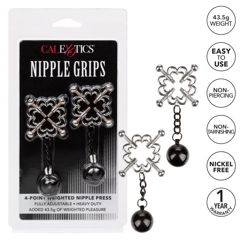 CalExotics Nipple Grips Weighted Nipple Clamps