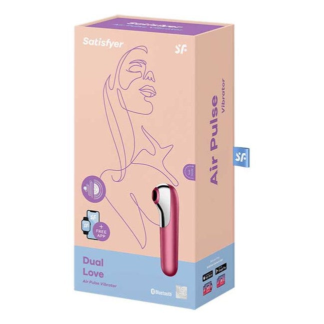 Satisfyer Dual Love Air Pulse Vibrator - red box