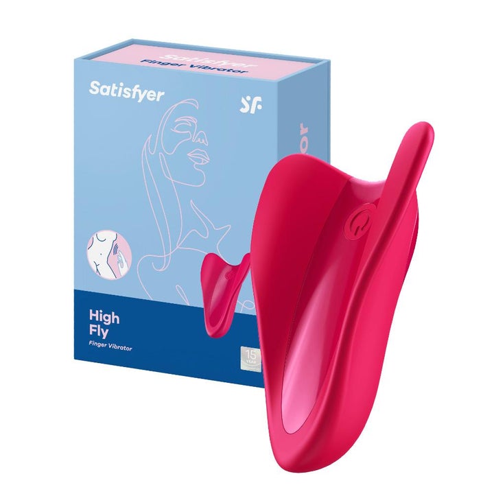 Satisfyer High Fly Finger Vibrator - Red with  box