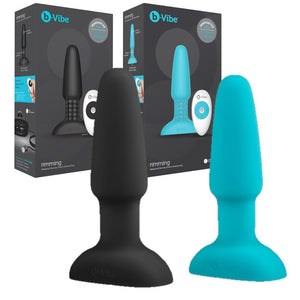B-Vibe USB Rechargeable Rimming Plug black and teal