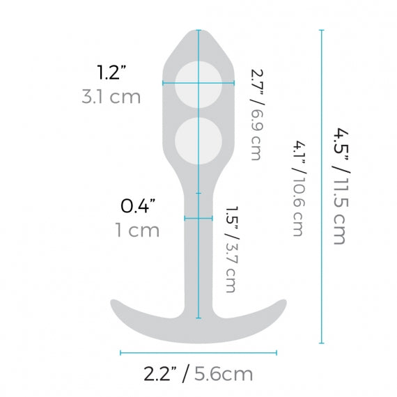 B-Vibe Snug Plug 2 Anal Plug dimensions