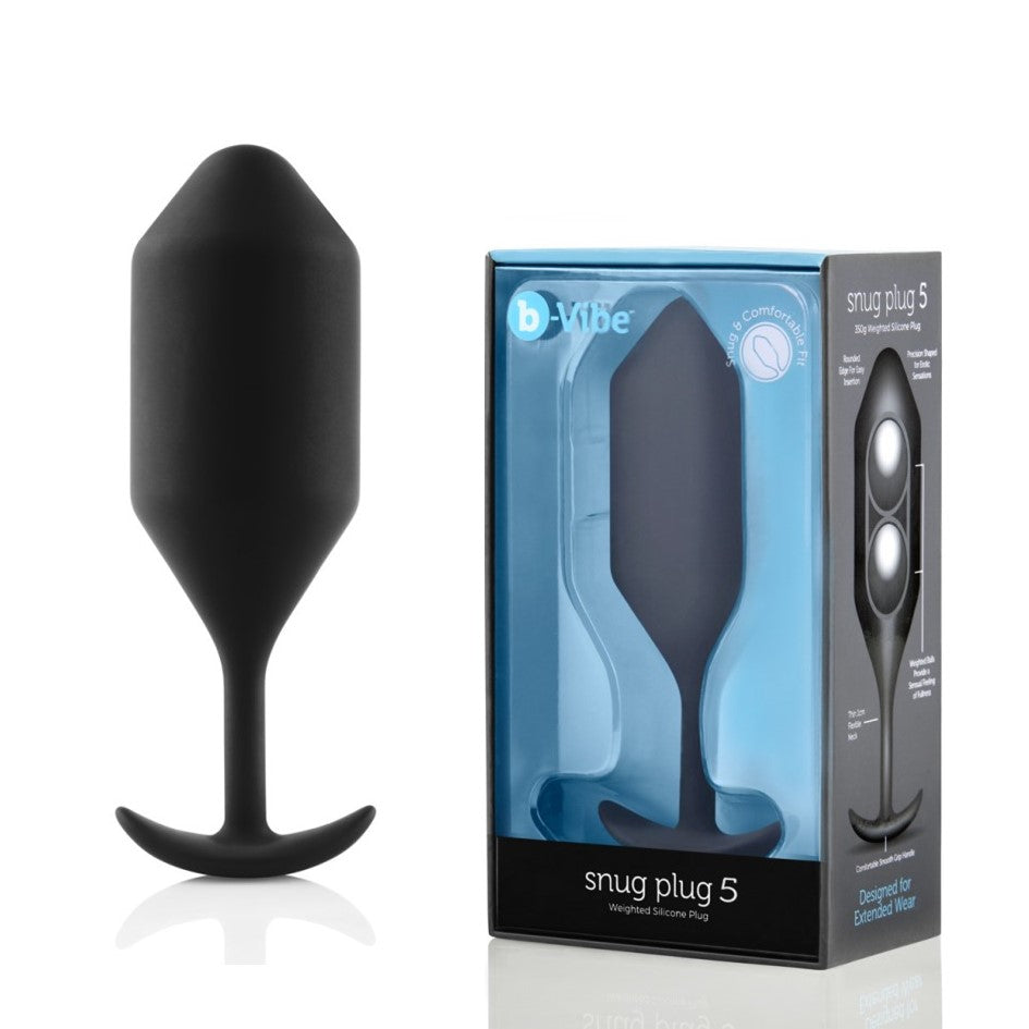 B-Vibe Snug Plug 5 Anal Plug black with box