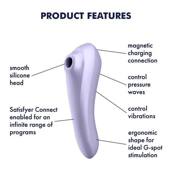 Satisfyer Dual Pleasure Air Pulse Clitoral Vibrator features