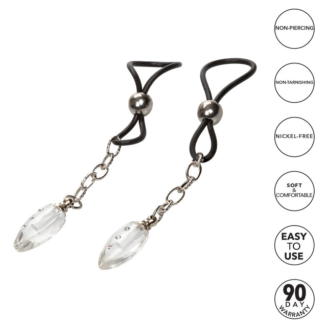 CalExotics Nipple Play® Non-Piercing Nipple Jewellery Crystal Teardrop