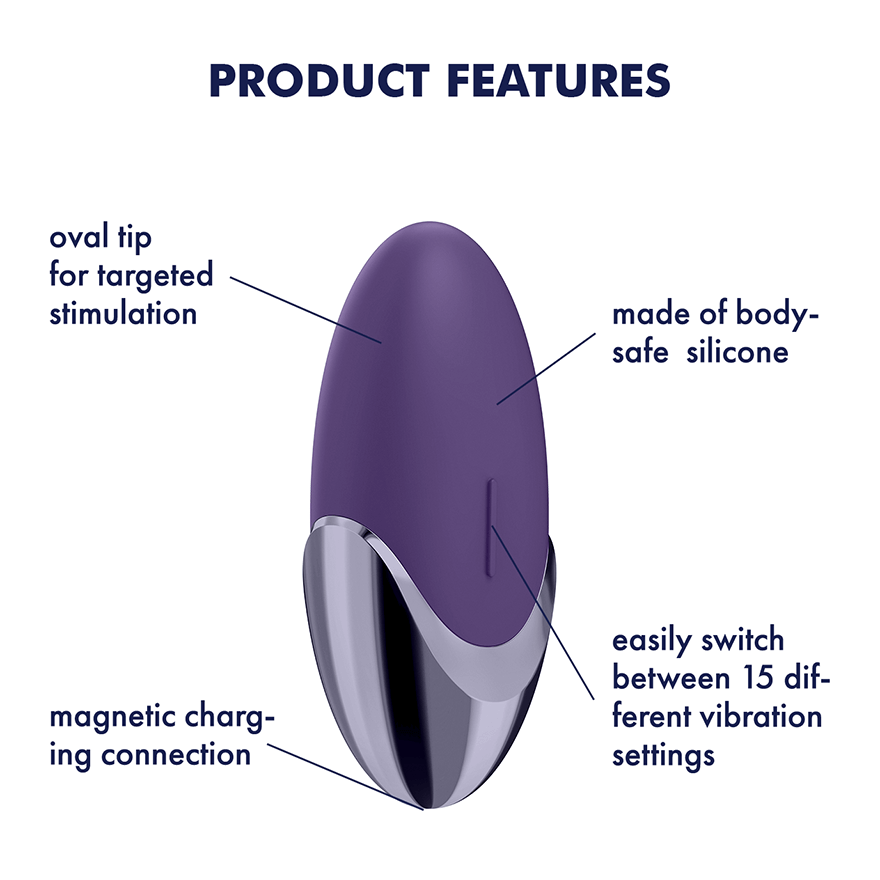 Satisfyer Lay-On 1 Purple Pleasure Mini Vibrator Features