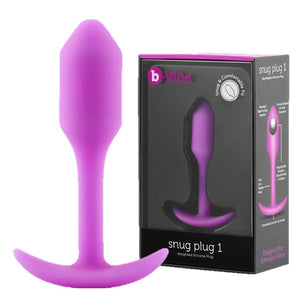 B-Vibe Snug Plug 1 Anal Plug FUCHSIA with box